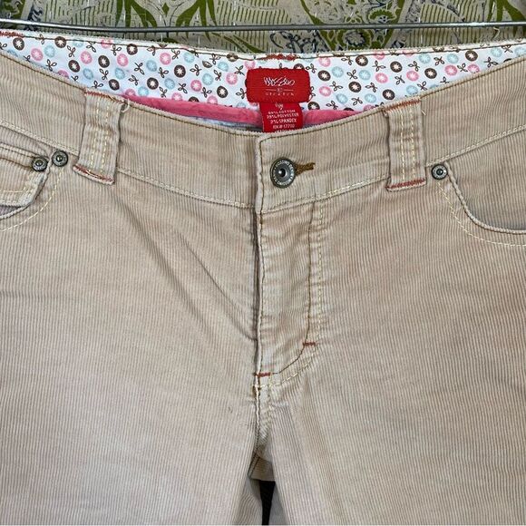 Y2K Mossimo Stretch Khaki Corduroy Flared Pants Size 7 - Picture 6 of 16